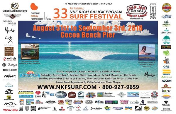 33rd Annual NKF "Rich Salick" Pro/Am Surf Festival - Cocoa Beach 2018