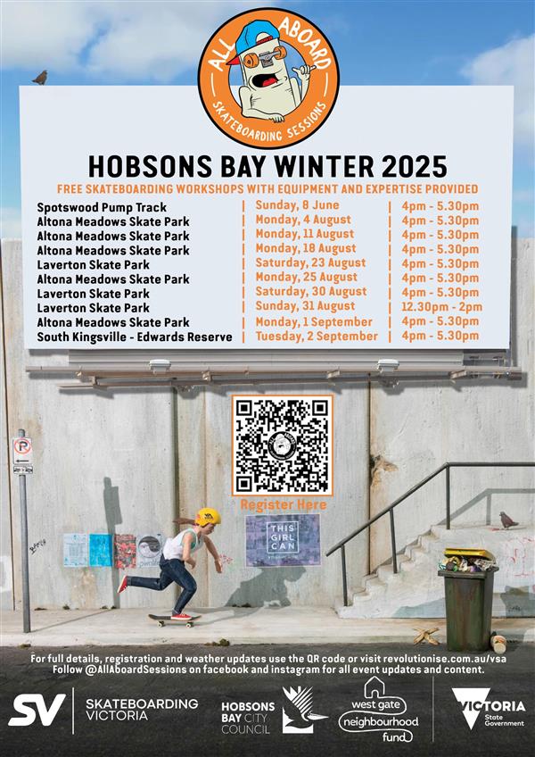 All Aboard Skateboarding Sessions - Altona Meadows Skate Park, VIC 2025