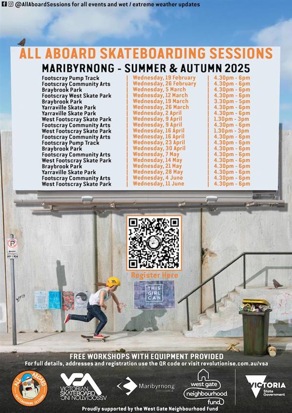 All Aboard Skateboarding Sessions - Footscray West, VIC #4 2025