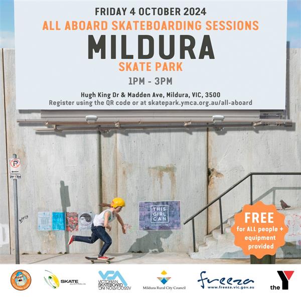 All Aboard Skateboarding Sessions - Mildura Skate Park, VIC 2024