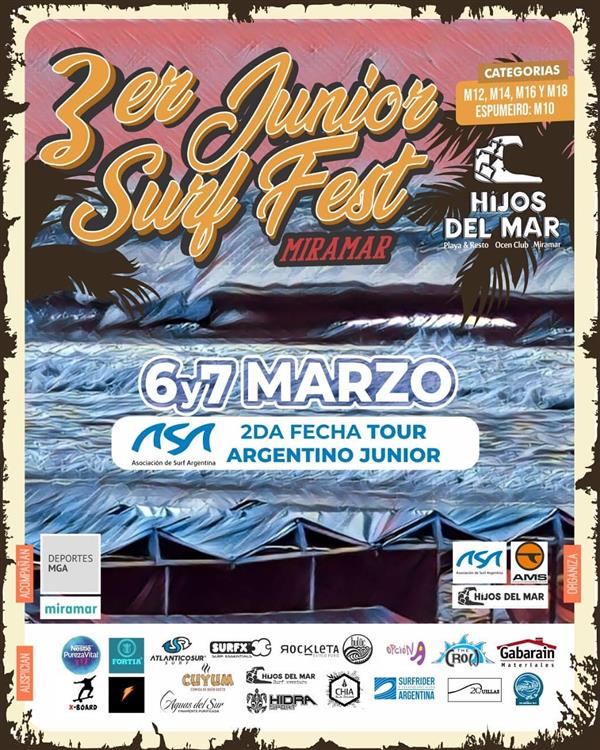 Argentine Junior Surf Tour - Junior Surf Fest, Hijos del Mar, Miramar 2021