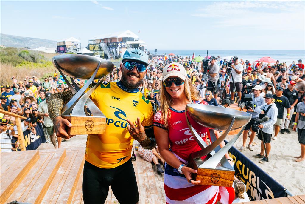 Lakey Peterson and Filipe Toledo Win 2023 Corona Open J-Bay