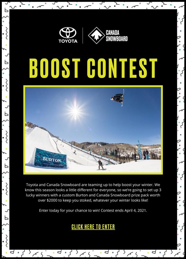 Canada Snowboard & Toyota Boost Contest 2021