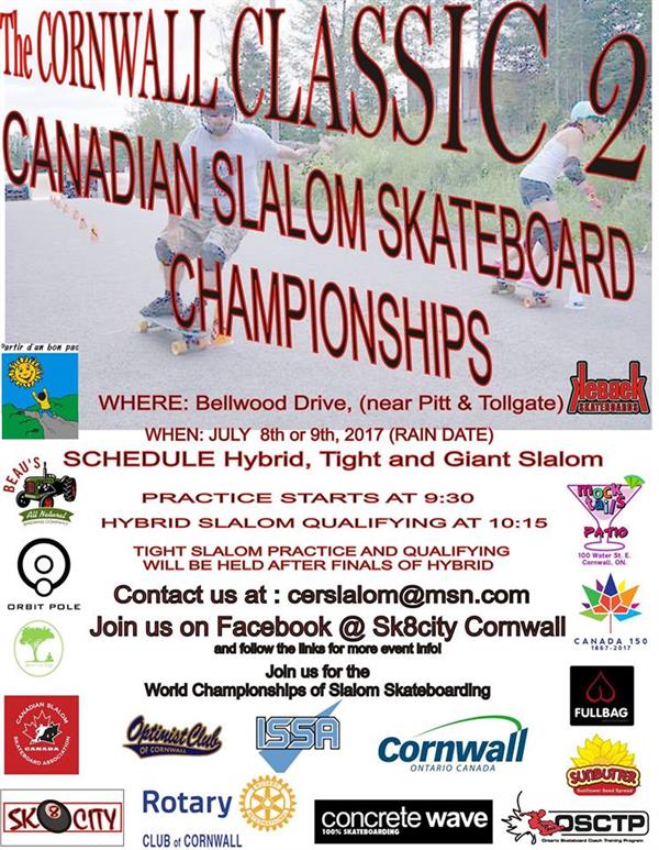 Canadian Slalom skateboarding Championships / Cornwall Classic 2 2017