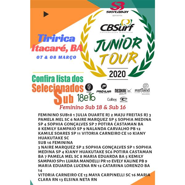 CBSurf Junior Tour - event #1 - Itacare, Bahia 2020