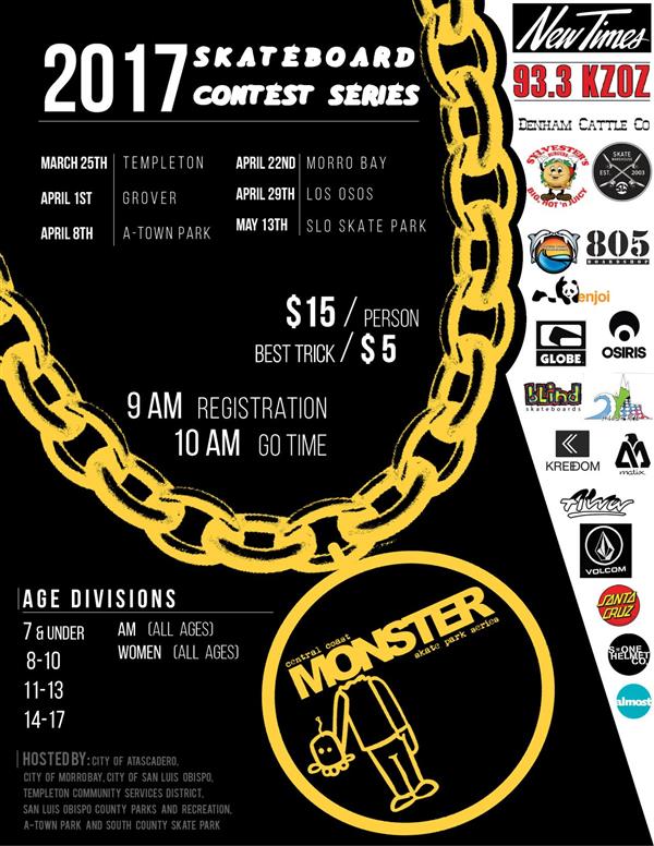 Central Coast Monster Skate Park Series #1 - Templeton Skatepark 2017