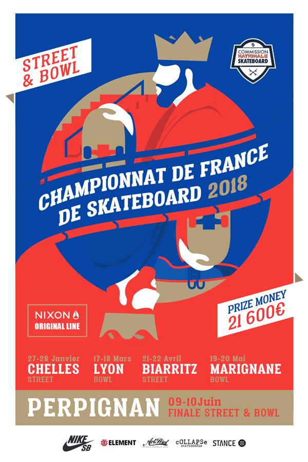Championnat de France de Skateboard - stop #1 Chelles 2018