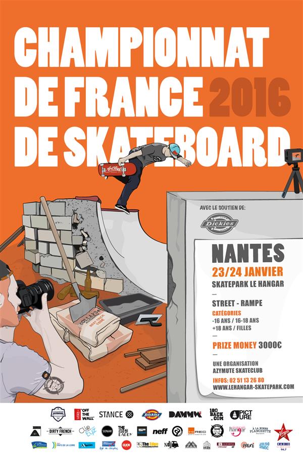 Championnat de France de skateboard - stop #1 Nantes 2016