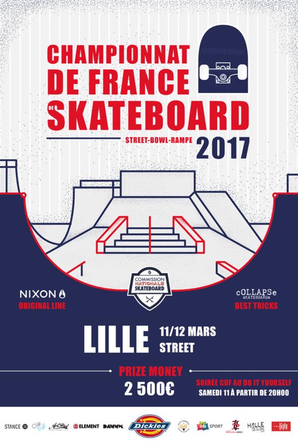 Championnat de France de Skateboard - stop #2 Lille 2017