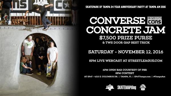 Converse Concrete Jam & SPoT 24 Year Anniversary Party at Tampa Am 2016