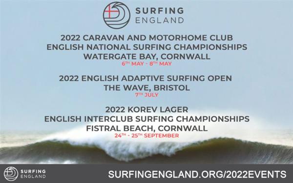 English National Surfing Championships - Watergate Bay, Cornwall 2022