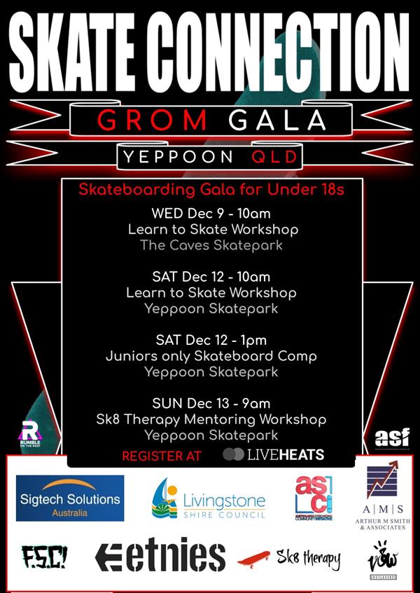 Grom Gala Yeppoon - Learn to Skate Workshop - The Caves, QLD 2020