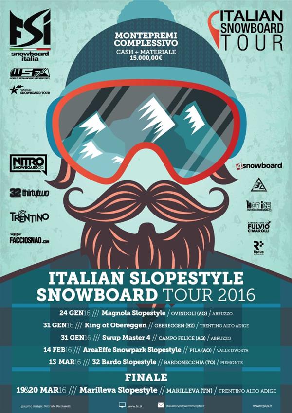 Italian Slopestyle Snowboard Tour 2016 - Bardonecchia