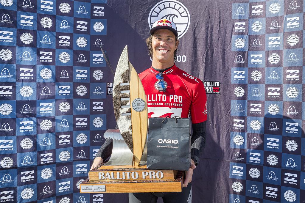 World No.3 Jordy Smith of South Africa (pictured) claimed the title of Ballito Pro Champion for the second time in his career after defeating Willian Cardoso of Brazil in an exciting final at Willard Beach, Ballito, South Africa, on July 8, 2017.  PHOTO: © WSL/Cestari