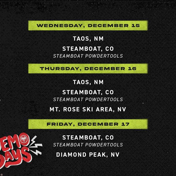 Never Summer Demo Tour - Diamond Peak, NV 2023