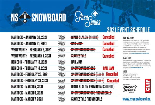 Nova Scotia Provincial Series - Martock SBX Provincials 2021 - Tentative