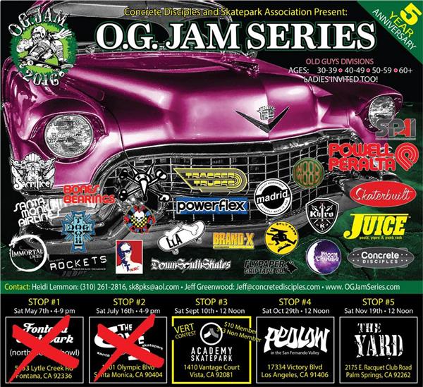 OG Jam Series - Stop #3, Vert Ramp, Vista CA 2016