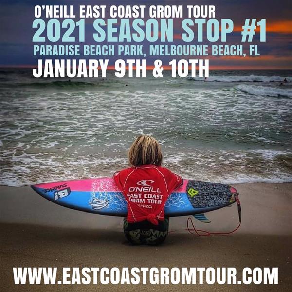 O'Neill East Coast Grom Tour #1 - Paradise Beach Park Melbourne Beach, FL 2021