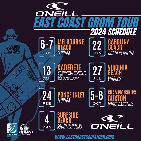 O'Neill East Coast Grom Tour #4 - Surfside Beach, SC 2024