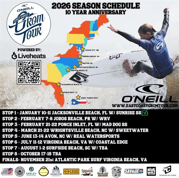 O'Neill East Coast Grom Tour #6 - Virginia Beach, VA 2026