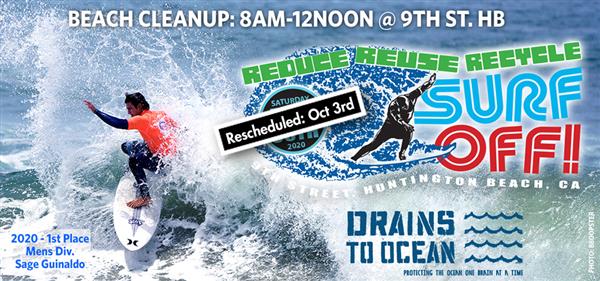 Reduce Reuse Recycle Surf Off - Huntington Beach, CA 2020
