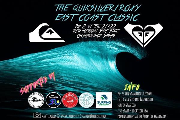RHS Quiksilver/Roxy East Coast Open Classic -  Scamander, TAS 2022