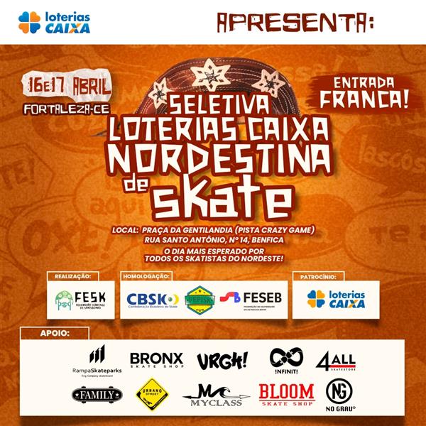 Seletiva Loterias CAIXA Nordestina de Skate - Fortaleza 2022