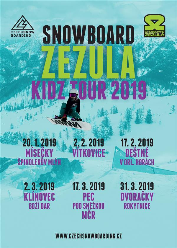 Snowboard Zezula Kidz Tour 2019 - Mísečky