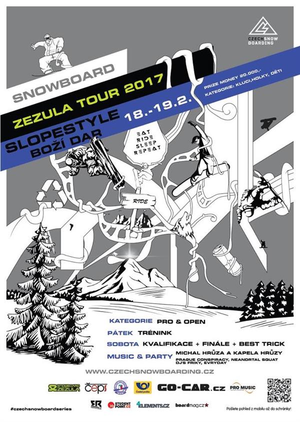 Snowboard Zezula Tour: Slopestyle - Bozi Dar 2017