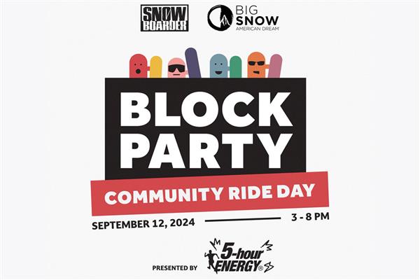 Snowboarder Big Snow Block Party 2024