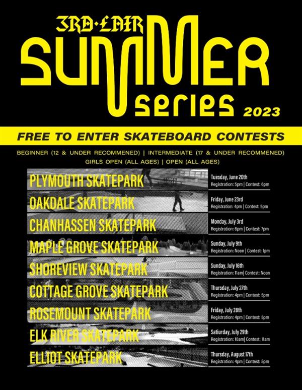 Summer Series Skateboard Contests - Stop #2 - Oakdale SkatePark 2023