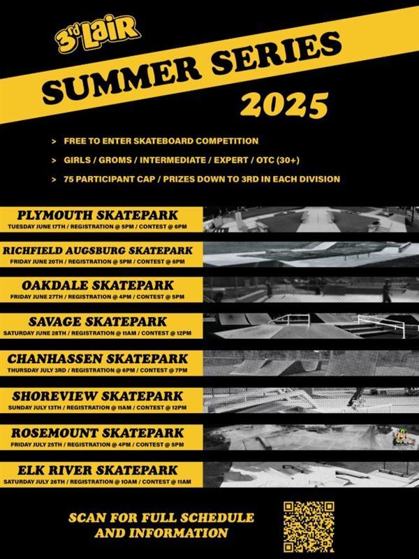 Summer Series Skateboard Contests - Stop #8 - Elk River SkatePark 2025