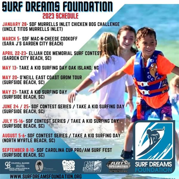 Surf Dreams Contest Series - Elijah Cox Memorial Surf Contest Holly Ave Garden City, SC 2023