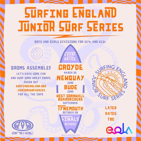 Surfing England Junior Surf Series - Tynemouth Beach 2022