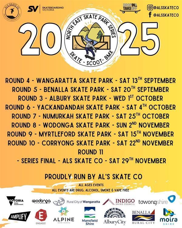 Wangaratta North East Skate Park Series Competition 2025