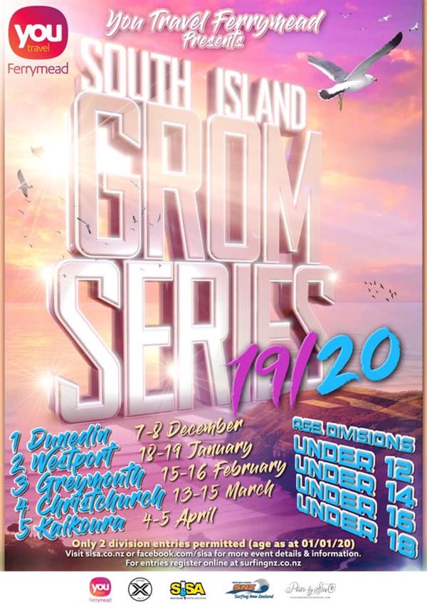 You Travel South Island Grom Series Event 5 - Kaikoura 2020 - POSTPONED