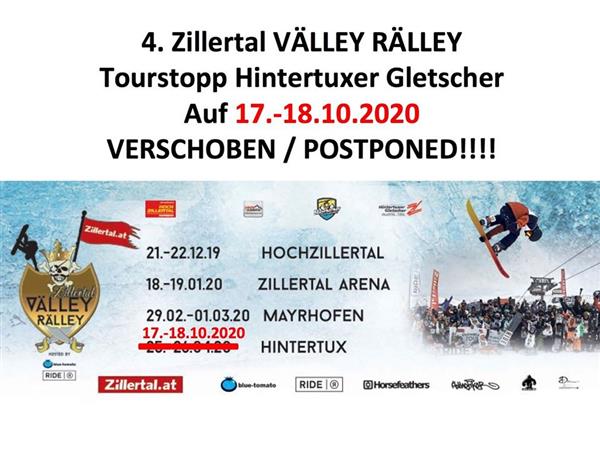 Zillertal Valley Ralley hosted by Blue Tomato & Ride Snowboards - stop #4 Betterpark Hintertux 2020