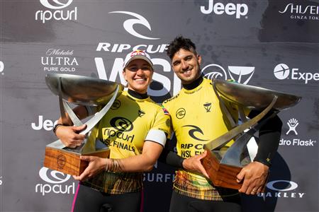 Carissa Moore and Gabriel Medina Claim 2021 Surfing World Titles, Win First-Ever Rip Curl WSL Finals