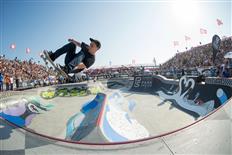 Chris Russell takes home trophy #2 from the Vans Pro Skate Park Series
