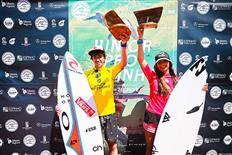 Lander Davila & Teresa Bonvalot capture the win at the Junior Pro Espinho