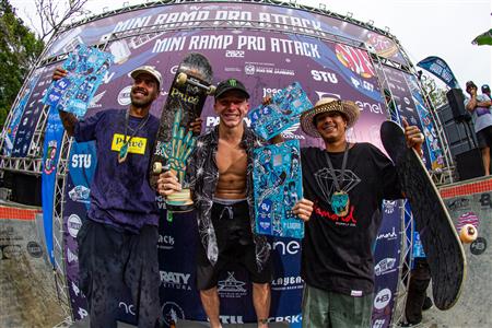 Luizinho is champion of Mini Ramp Pro Attack 2nd Stage, within the Summer Games