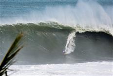 Kai Lenny of Hawaii (pictured) advanced to the final of the Puerto Escondido Challenge in 20-25 foot face waves at Puerto Escondido, Oaxaca, Mexico, today Monday July 31, 2017.  PHOTO © WSL/Hinkle