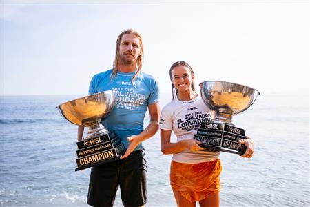 Rachael Tilly and Kai Ellice-Flint Win World Longboard Titles at 2025 Surf City El Salvador Longboard Championships