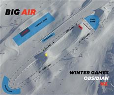 The map above shows the best spots to watch the Big Air event from. Make sure you swing by the chill zone to meet your favourite athletes. Image credit: Winter Games NZ