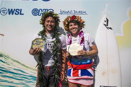 Zoe McDougall and Joshua Moniz Win 2024 The Hawaiian Islands HIC Haleiwa Pro QS 1000